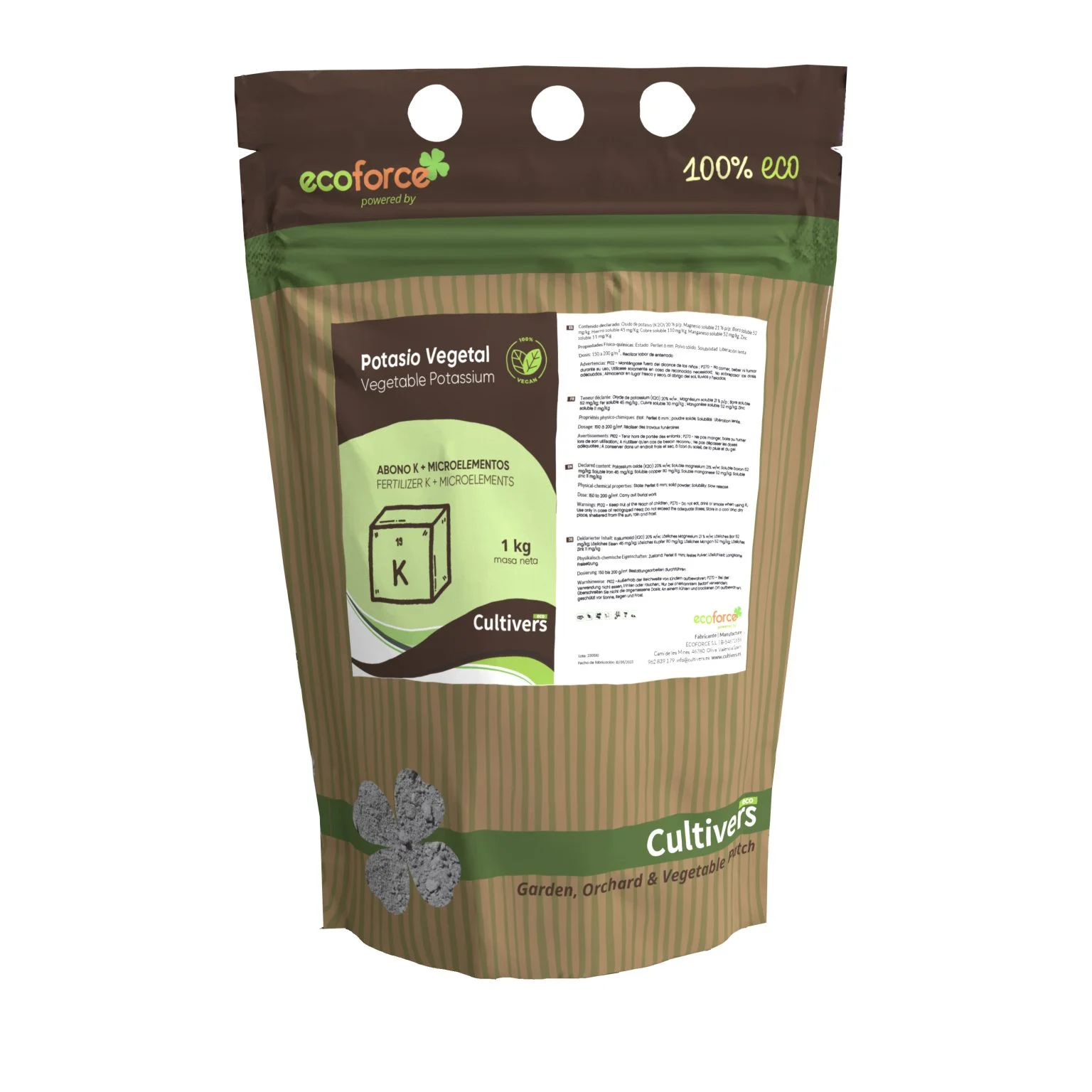bolsa.5kg potasio vegetal Finca Viva